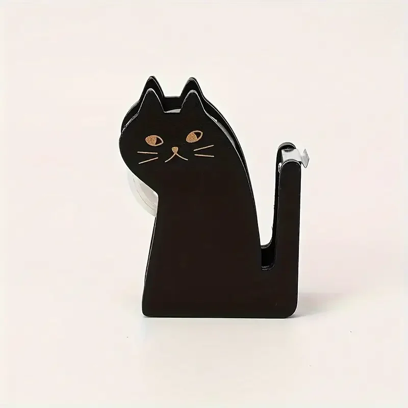 Cute Cat Tape Holder Dispenser with Multifunctional Tape Dispenser Portable Living Room Tape Cutter