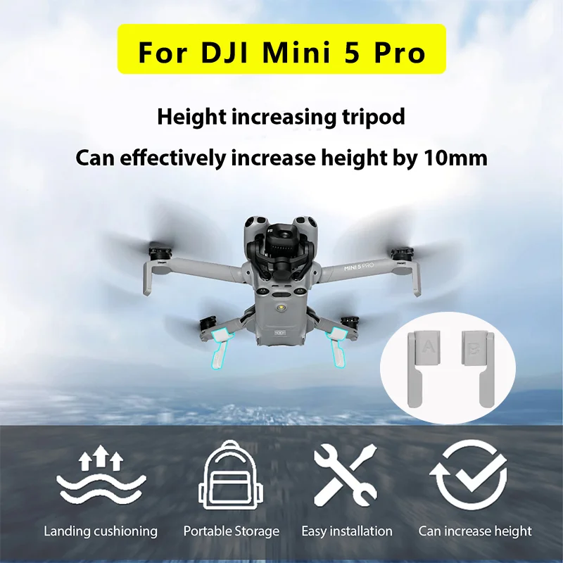 Landing Gear For DJI Mini 5 Pro Drone Height Increasing Tripod Legs Protection Support Expanded Fixed Bracket Drone Accessories