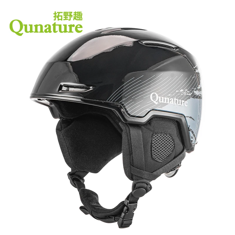 

Qunature лыжный шлем, безопасный регулируемый лыжный шлем с двойным корпусом, высокоучественный пенопласт EPS, профессиональный полузакрытый шлем для сноуборда