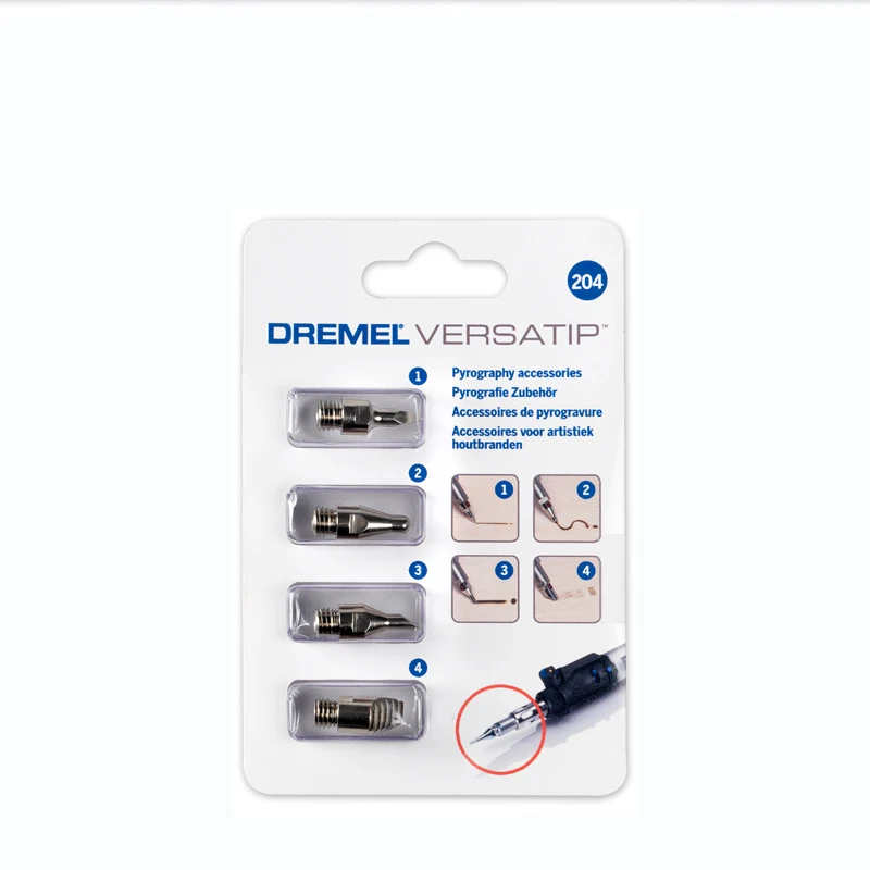 Dremel Tools accessori punte per saldatura calore interno Kit di punte per penna a legna Stencil pirografia marcatura Set di teste per saldatore