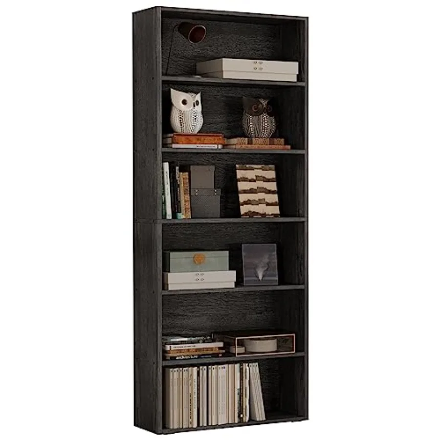 

Bookshelves and Bookcases Floor Standing 6 Tiers Display Storage Shelves 70 in Tall Bookcase Home Decor Furniture for Home Offi