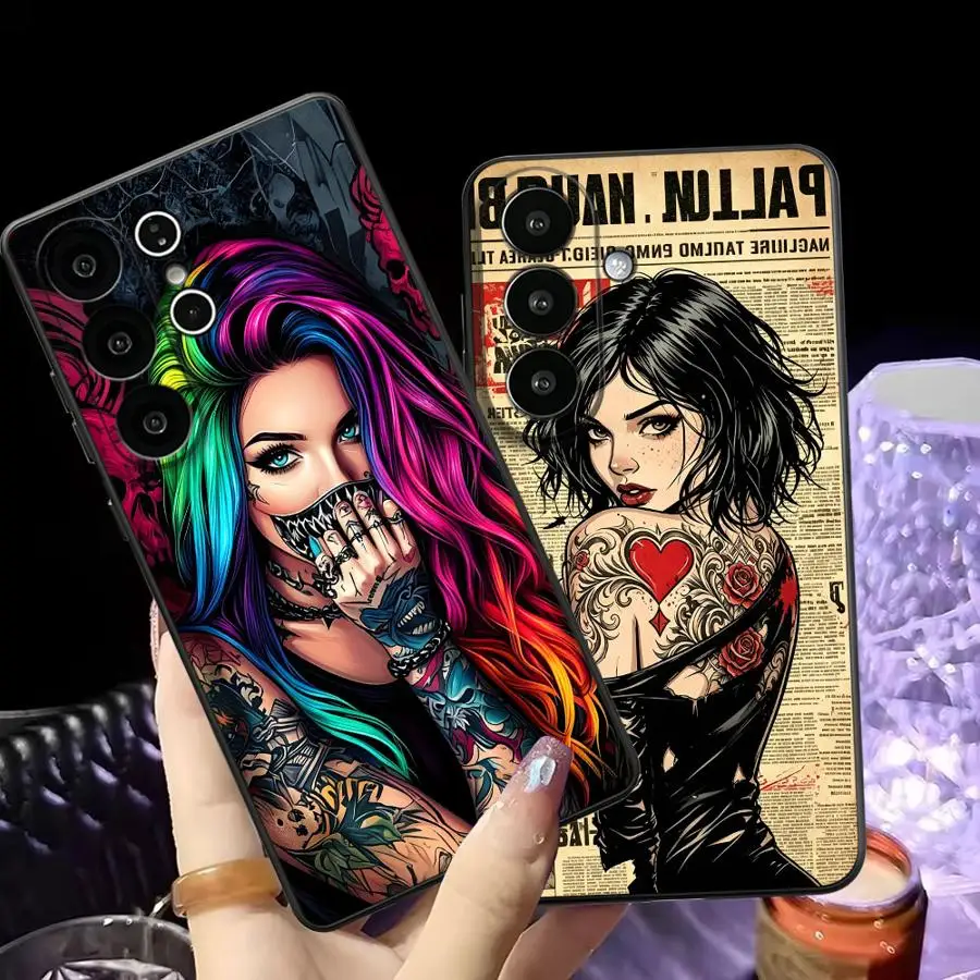 Rainbow Hair Punk Specte Phone Cover Case for Samsung Galaxy S26 Ultra S25+ S20 S25 Plus S24 S26+ S21 FE Note 20 8 9 10 S24+ S23