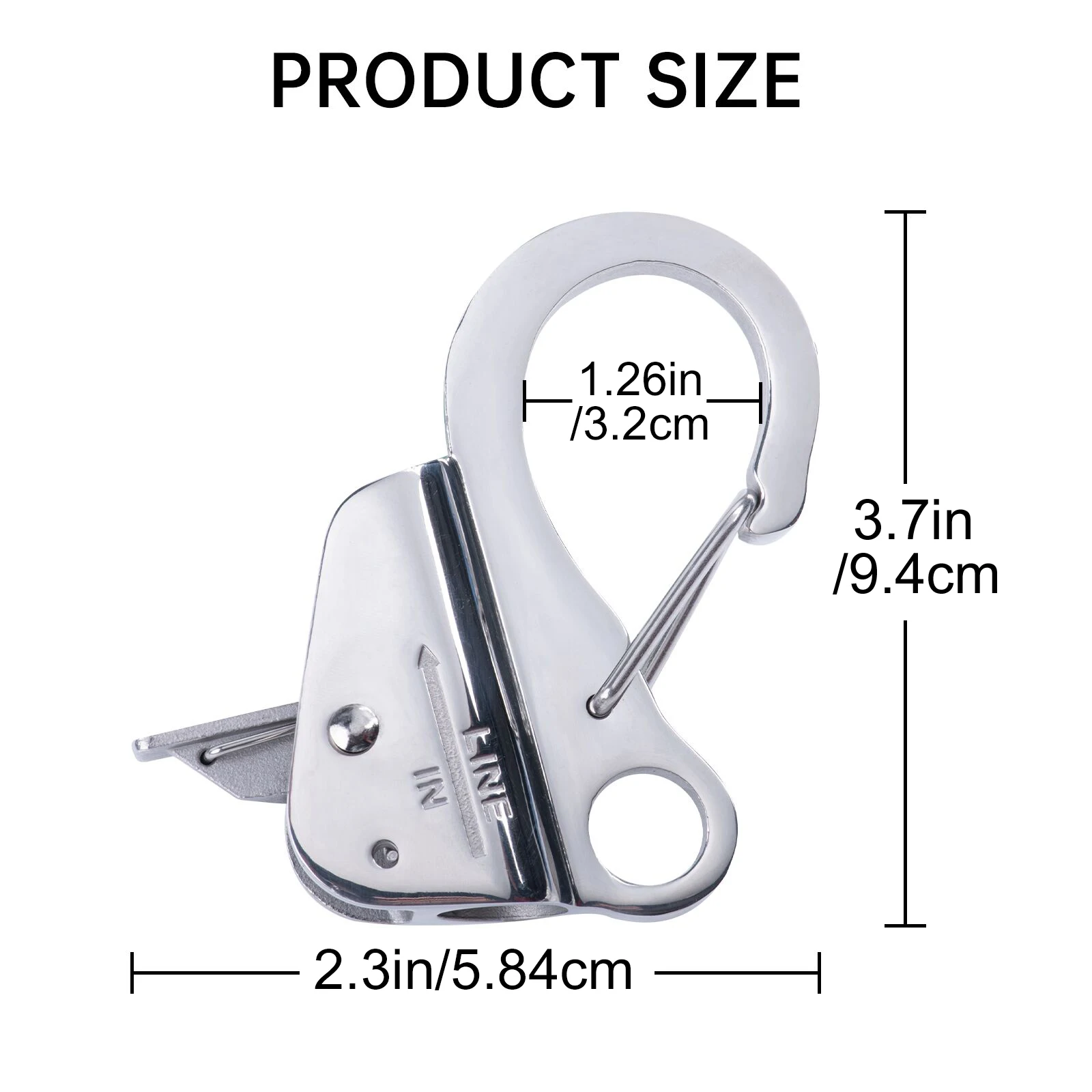 Goture Stainless Boat Anchor Hook Sliding Hook Easy To Use with Quick Release Boat Anchor Hook Clips Use Holds 8000 Lbs