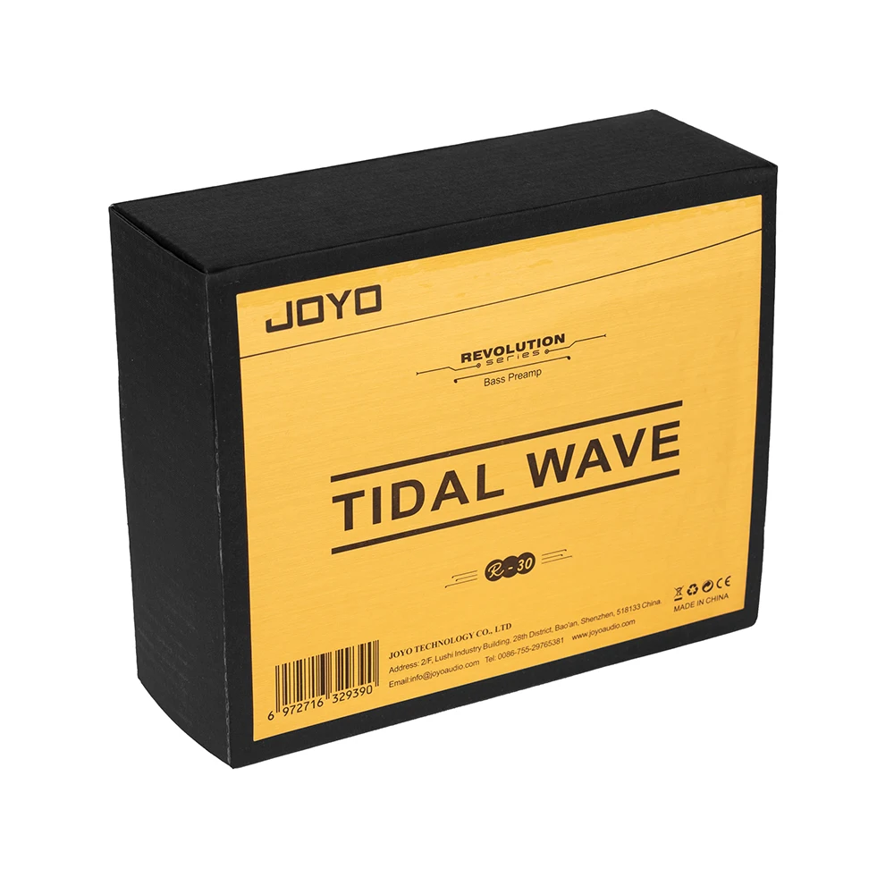 JOYO R-30 TIDAL WAVE Bass Preamp Guitar Pedal Classic Bass Tone of the 90s Supports DI function Bass Guitar Effect Pedal