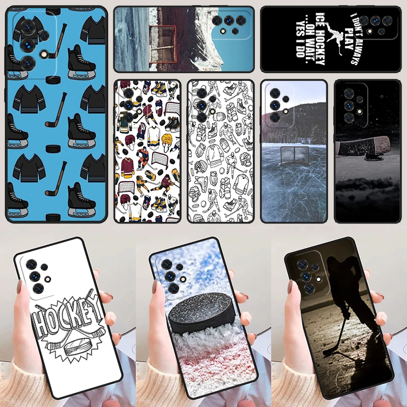 Play Ice Hockey For Samsung Galaxy A52 A72 A73 A20e A21S A50 A70 A11 A12 A42 A31 A40 A51 A71 A32 A80 A91 Phone Case Cover