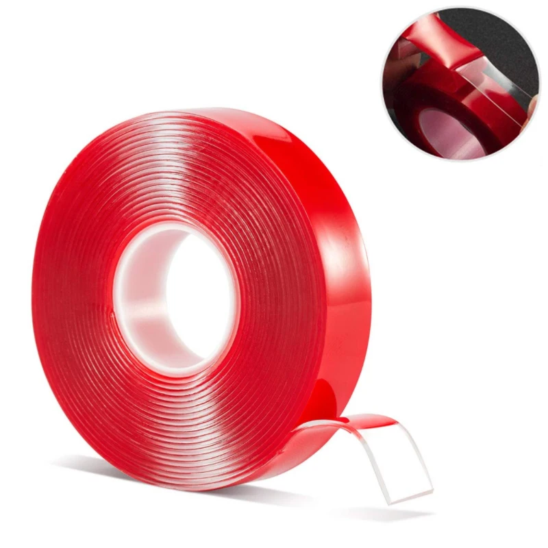 2Mm-45Mm Dubbelzijdige Tape Acryl Transparante Geen Sporen Sticker Voor Led Strip Auto Vaste Tablet vaste