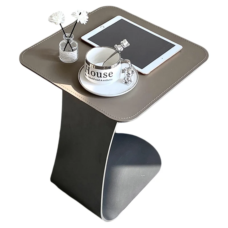 

saddle leather edge few living room modern simple light luxury home sofa square small coffee table designer movable edge few