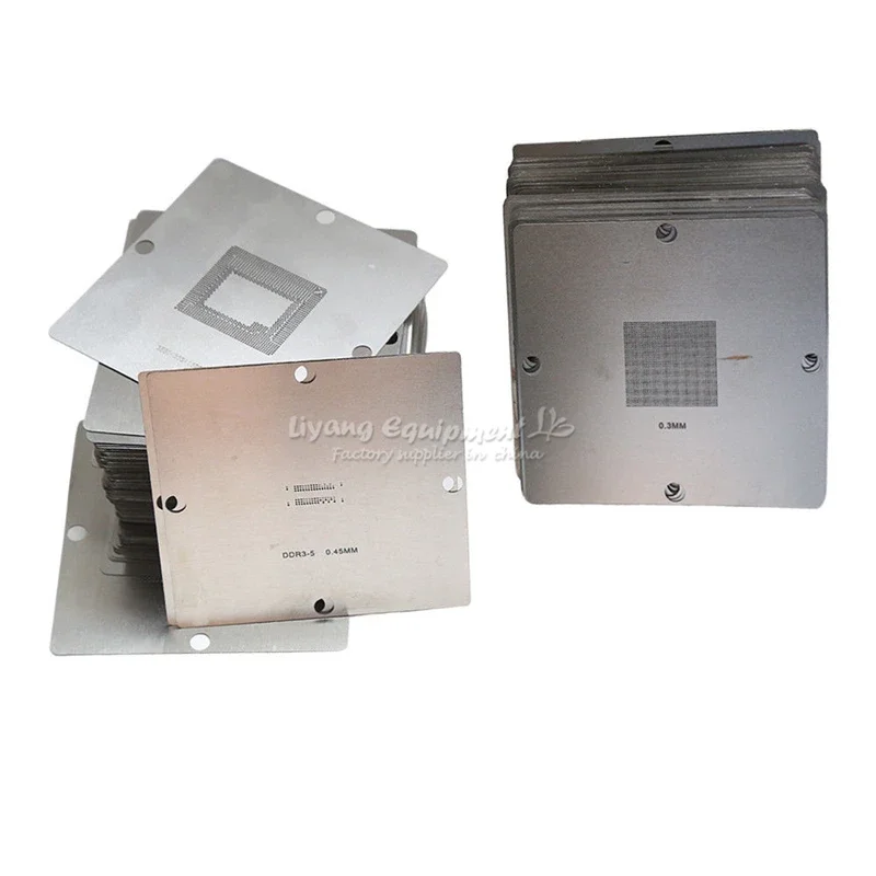 Stencil universale BGA 10 pezzi 90 mm 0,3 mm 0,35 mm 0,4 mm 0,45 mm 0,55 mm 0,6 mm 0,76 mm opzionale