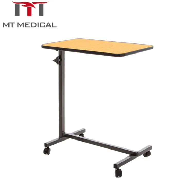 المعدات الطبية الرخيصة المتنقلة المائلة فوق طاولة السرير / طاولة عشاء المريض مع عجلات في المستشفى #3