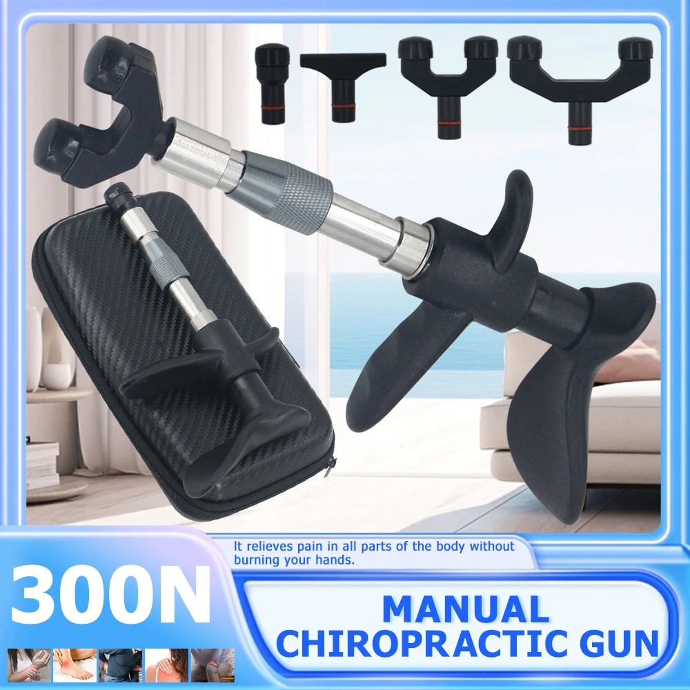 Chiropractic Adjustment Tool Portable Massager Manual Gun 300N Spine Joint Pain Body Relaxation Adjust Vertebration Tools 2024