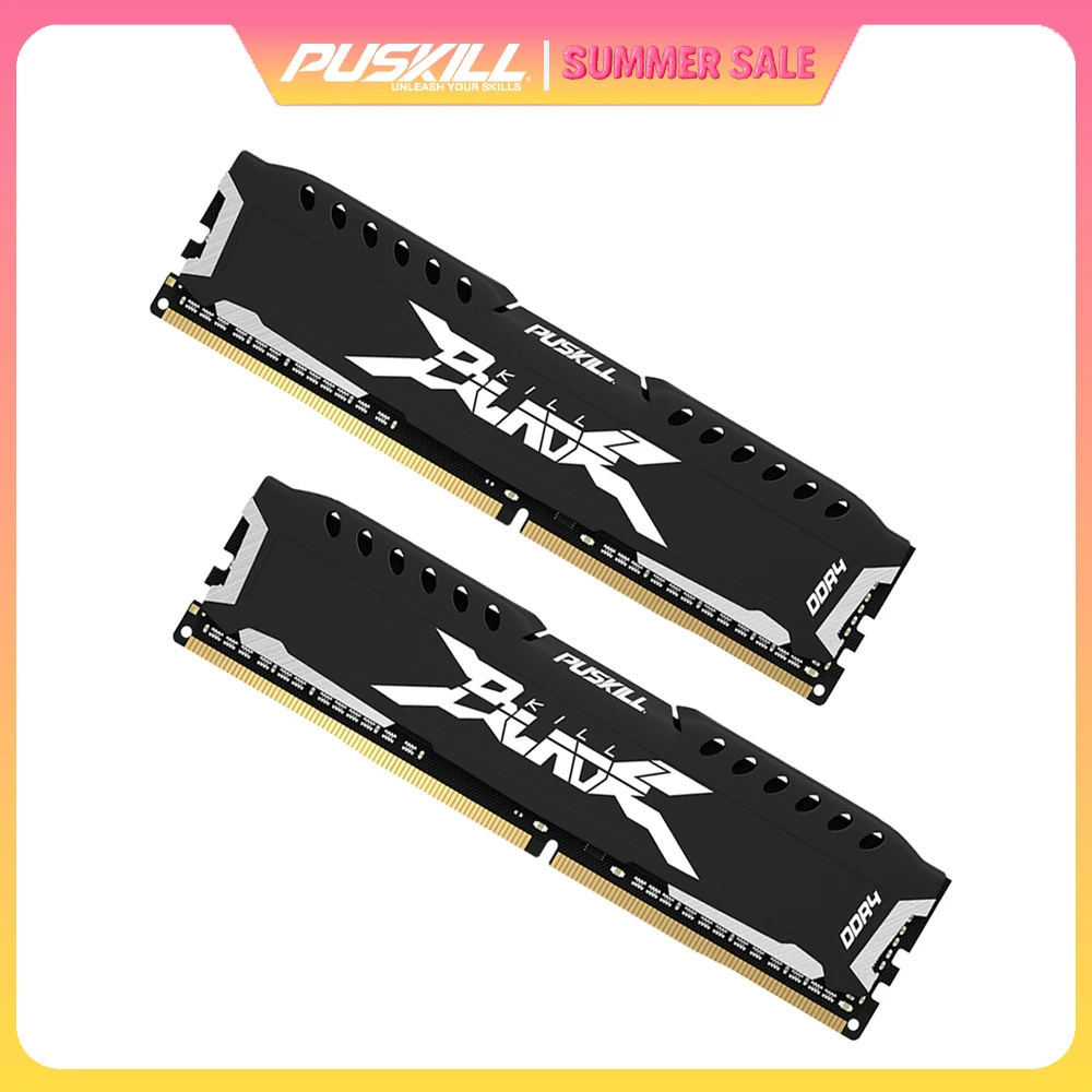

PUSKILL DDR4 Game Memória RAM 16 ГБ 8 ГБ 3200 МГц 2666 МГц 1,2 В настольный UDIMM охлаждающий жилет памяти