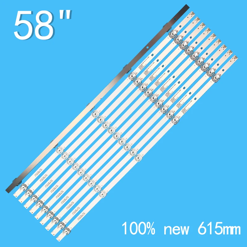 3V 5-light 615mm LED strips For Haier JET580UHD HK-58F9-3030 LS58A1 LS58A51 LS58A51Z HK-58F9-3030-0D22-5X10-3P1.0-190428 new