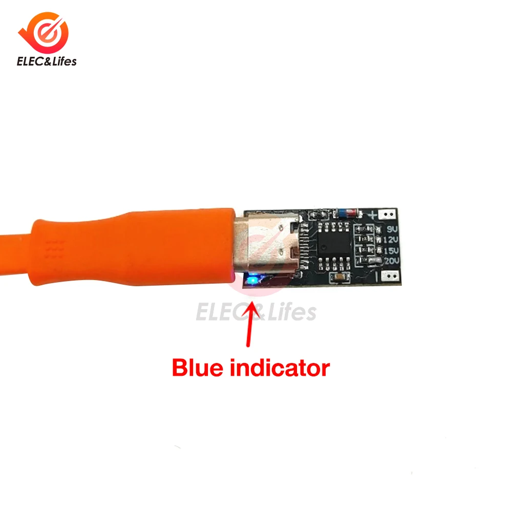 บอร์ดล่อเหยื่อ pd/qc ชาร์จเร็วโมดูล USB บูสต์โมดูล PD2.0 Type-C PD3.0 9V 12V 15V 20V โมดูลตรวจจับการโพลแบบชาร์จเร็ว
