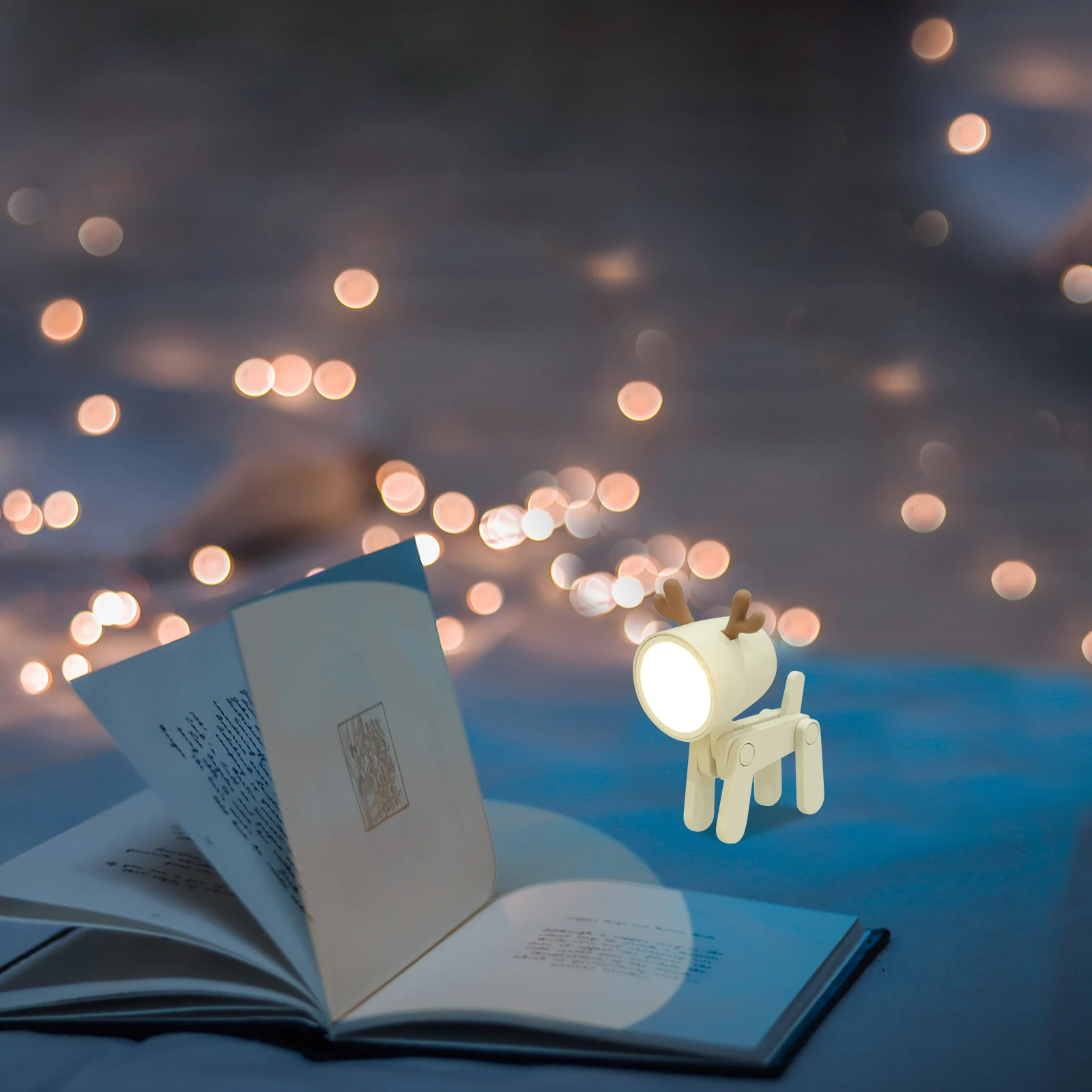 

Adorable Deer Shaped Foldable Led Night Light For Bedroom Home Decorative Table Lamp Cute Household Lighting Mini Lamp Gift