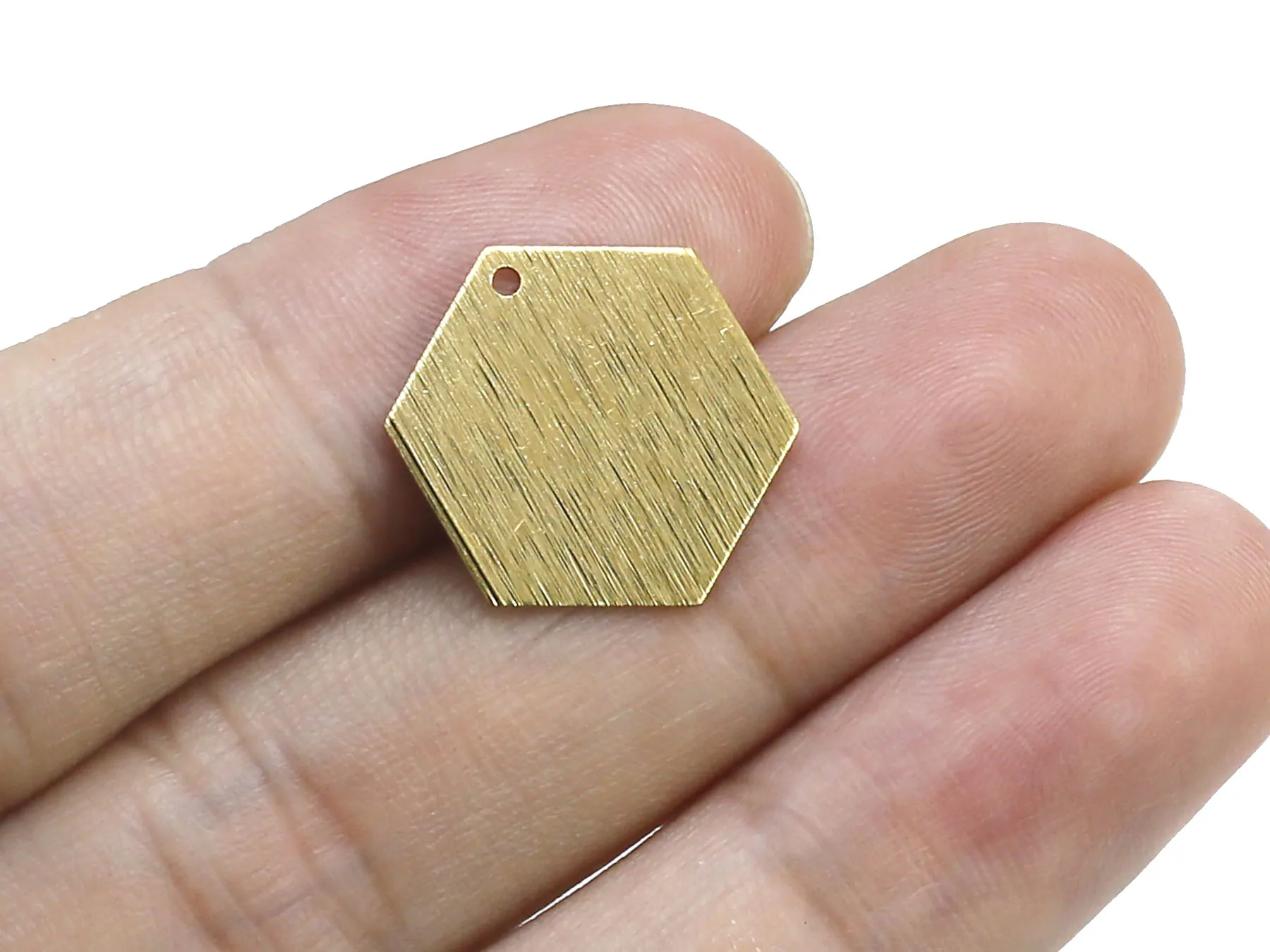 

20pcs Hexagon Earring Charms, Geometric Brass Findings, 18.3x16x0.6mm, Necklace Pendant, Jewelry Making Supplies R1172