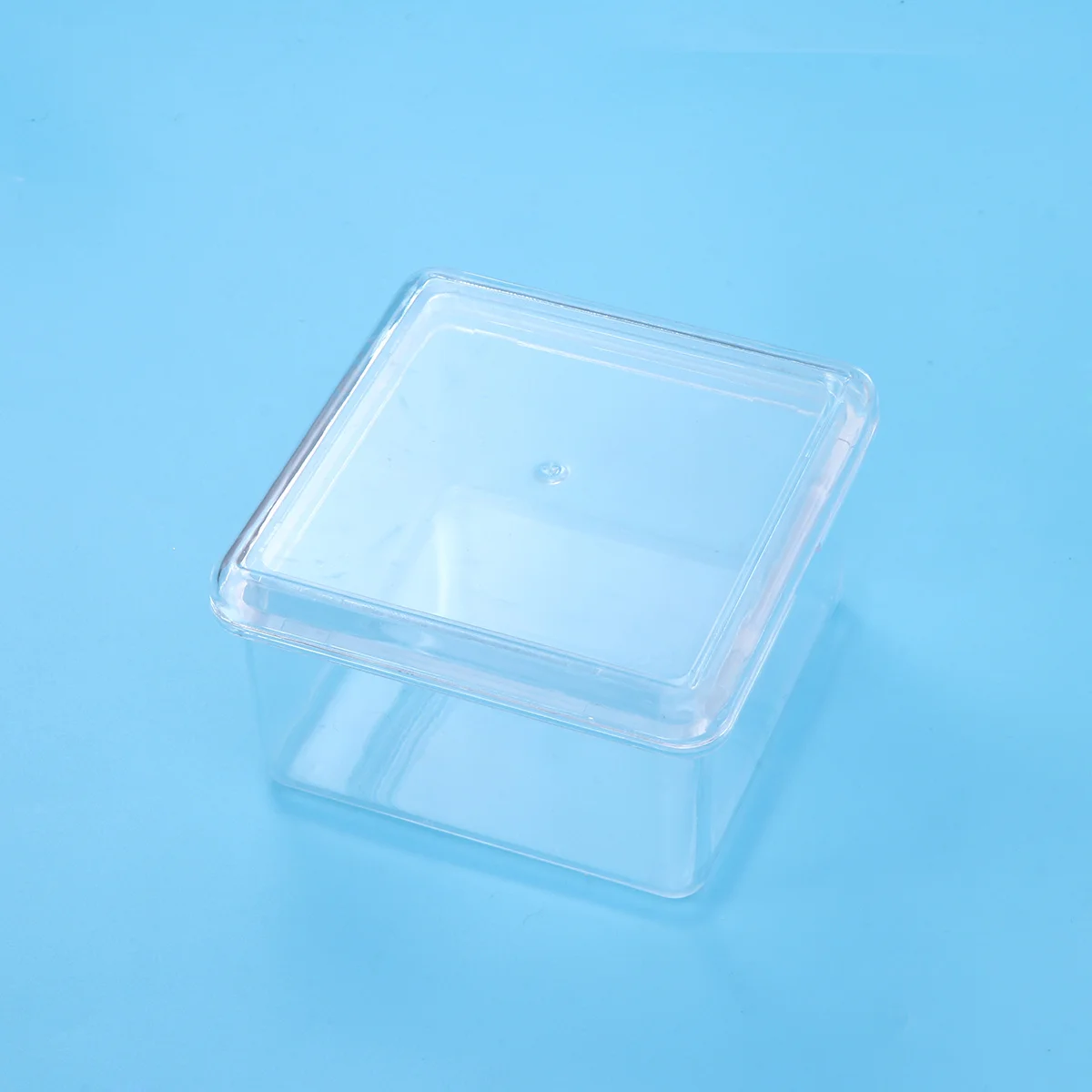 Caja organizadora de maquillaje de acrílico transparente, estuche de almacenamiento transparente para lápiz labial, Perfume, cosméticos, 9x9cm