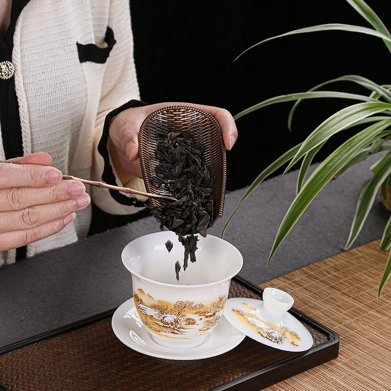 1set Handmade tea Alloy Retro style Simplicity Durable Tea shovel Anti oxidation Kung Fu tea set accessories