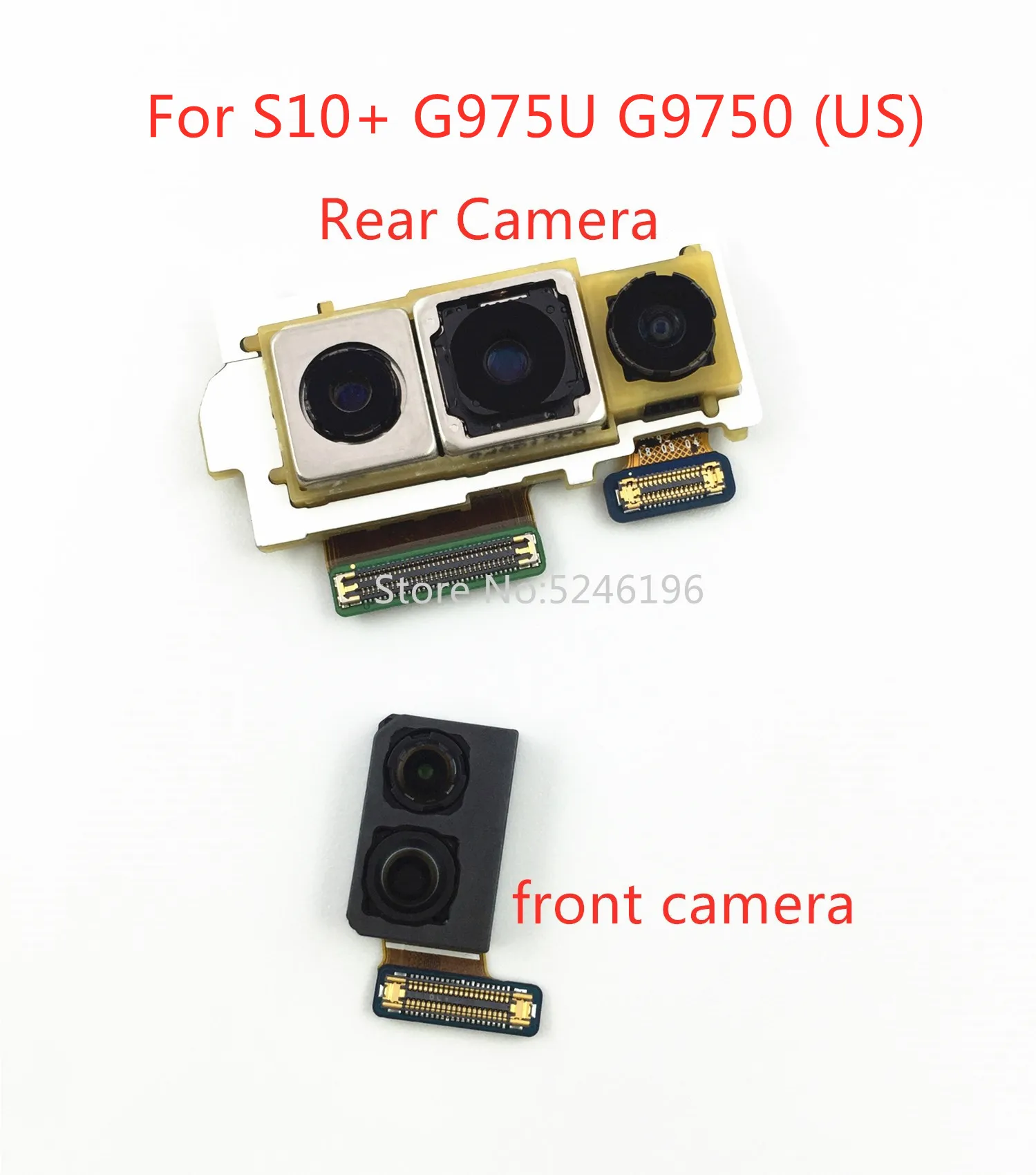 1pcs Back Main Rear Camera front camera Module For Samsung Galaxy S10+ G975F G975F/DS (EU) S10+ G975U G975U1 G9750 (US) Replace