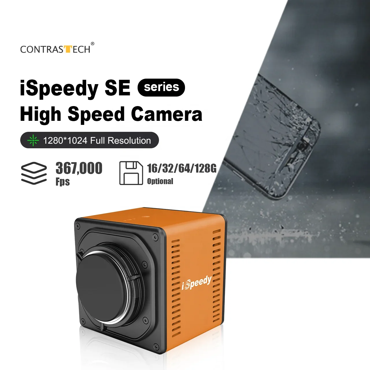 Affordable Price 10000 fps High Resolution 1080P High Speed Camera 5000 fps 10 GigE For Vibration Analysis Contrastech