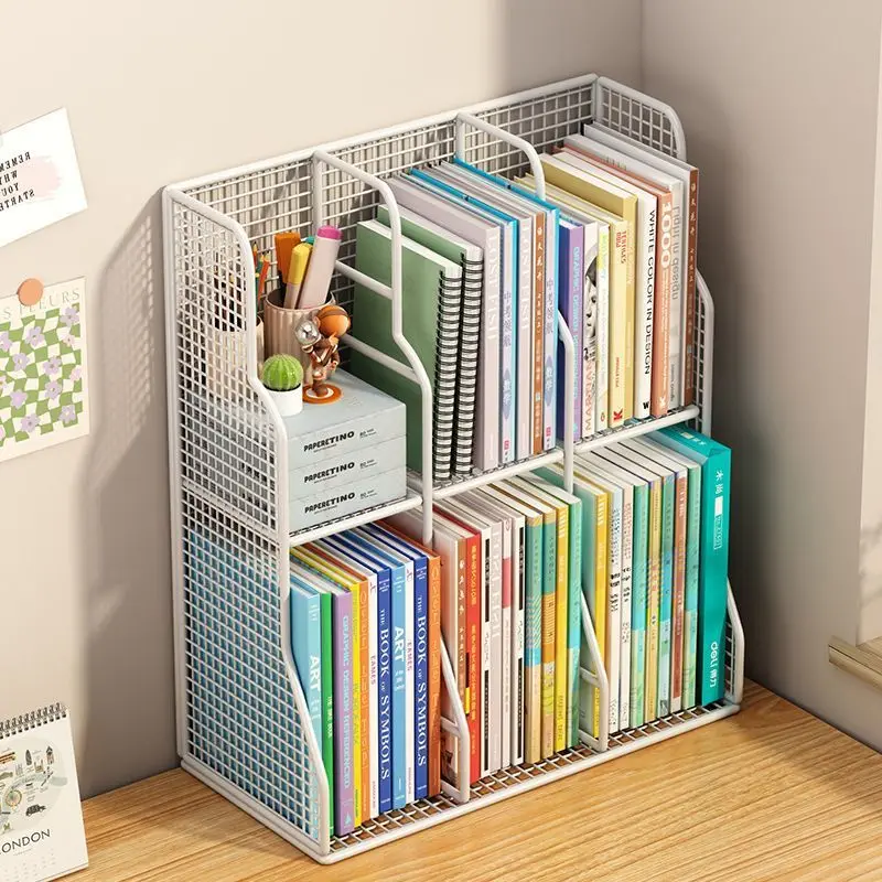 AOLIVIYA Desk Bookcase Cabinet Library Shelves Bookshelf Storage Rack Kids Picture Dormitory Display Organizer Stand