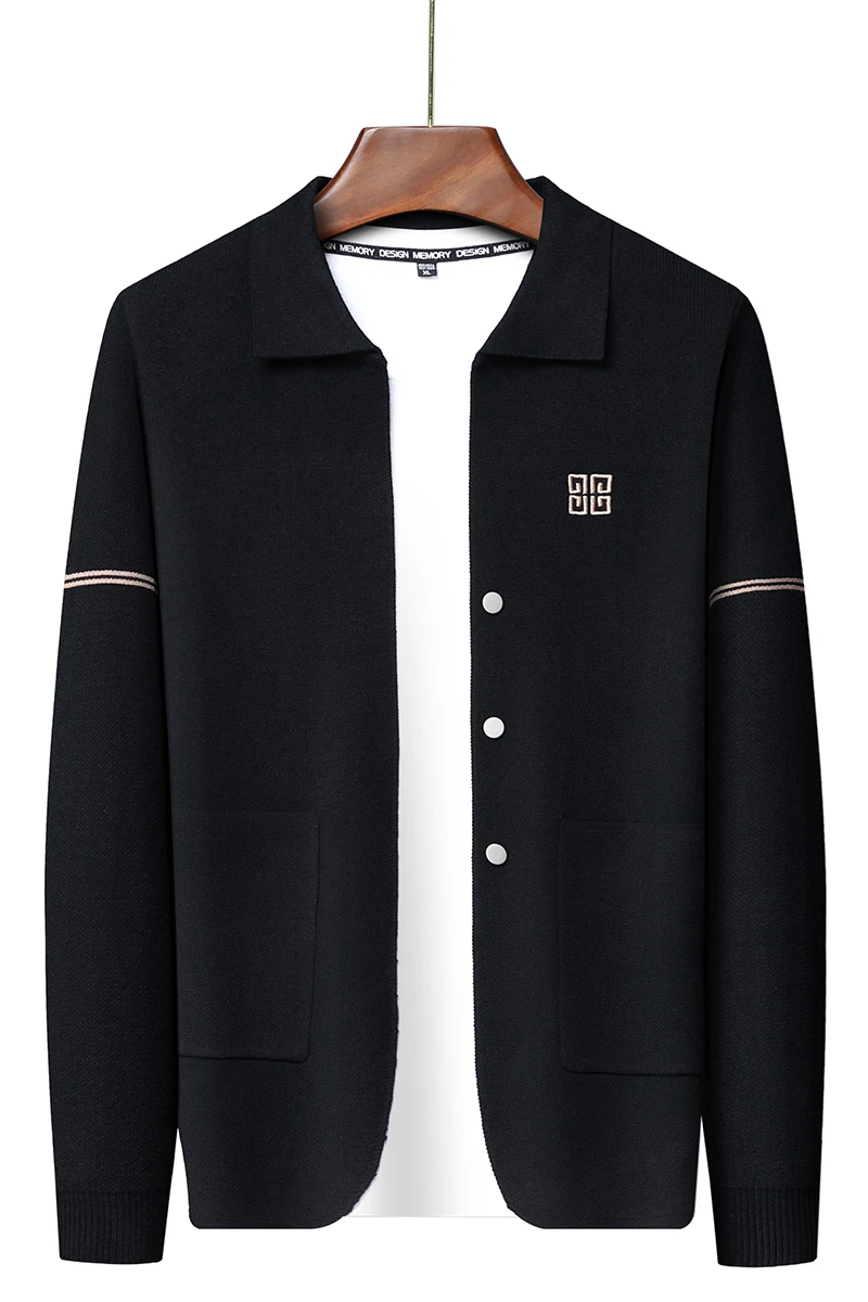 

Новая осенняя коллекция для людей молодежи и среднего возраста в 2025 году: повседневный кардиган с откидным воротником, вязаный свитер, кардиган, пальто