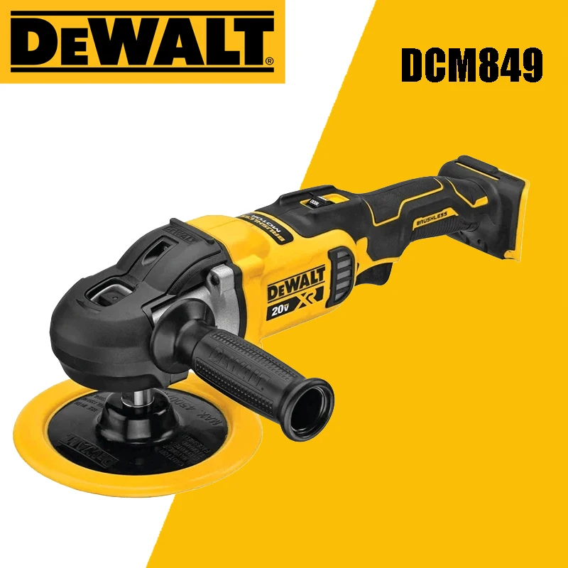 DEWALT DCM849 Variable Speed Cordless Polisher 7-Inch 180mm Rechargeable Car Beauty Waxing 20V Lithium Rotary Polishers