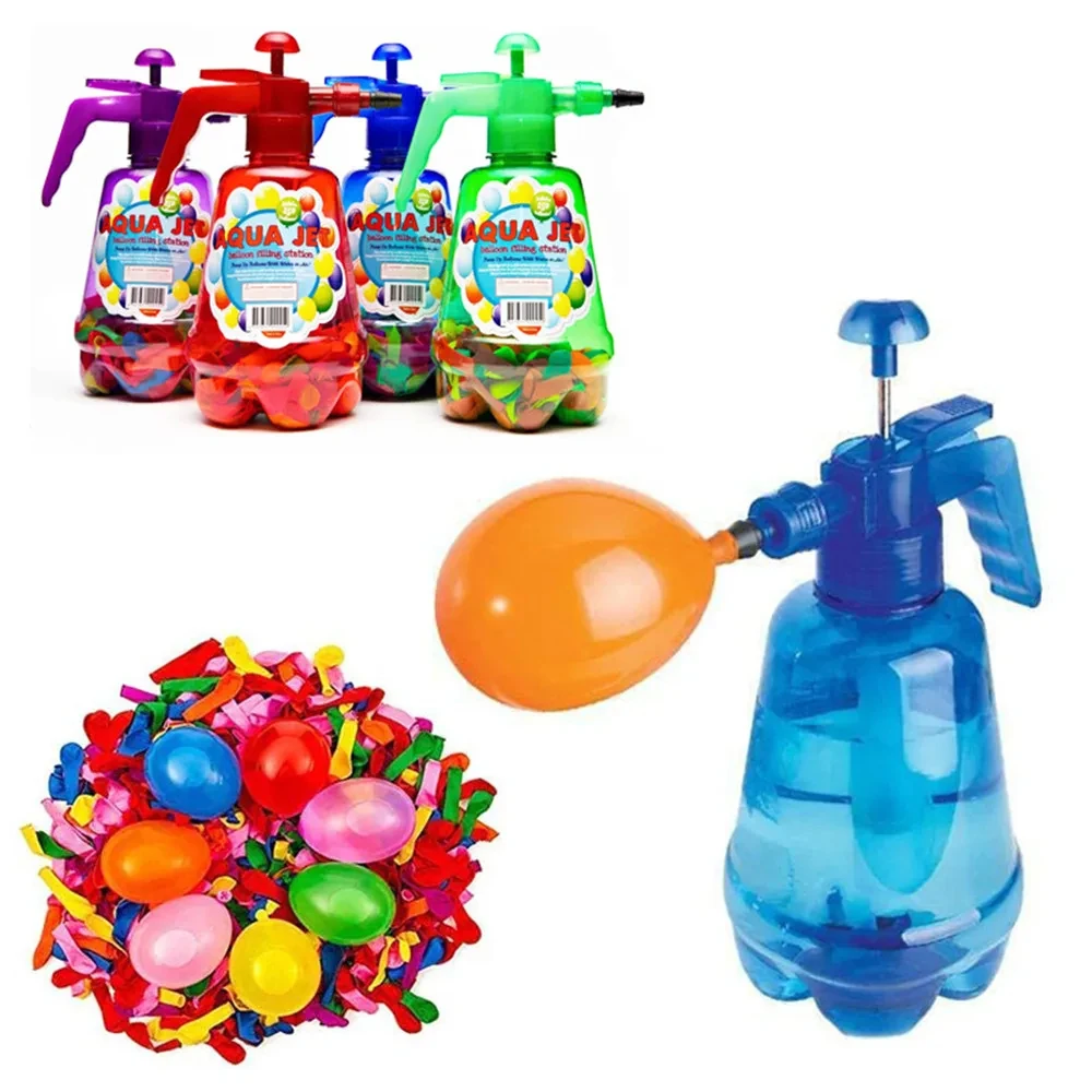 Plastic Water Balloon Pump Outdoor Toy Balloons Portable Water Filler Kit Outdoor Fun Automatic knotting Sand Pool Water Toys