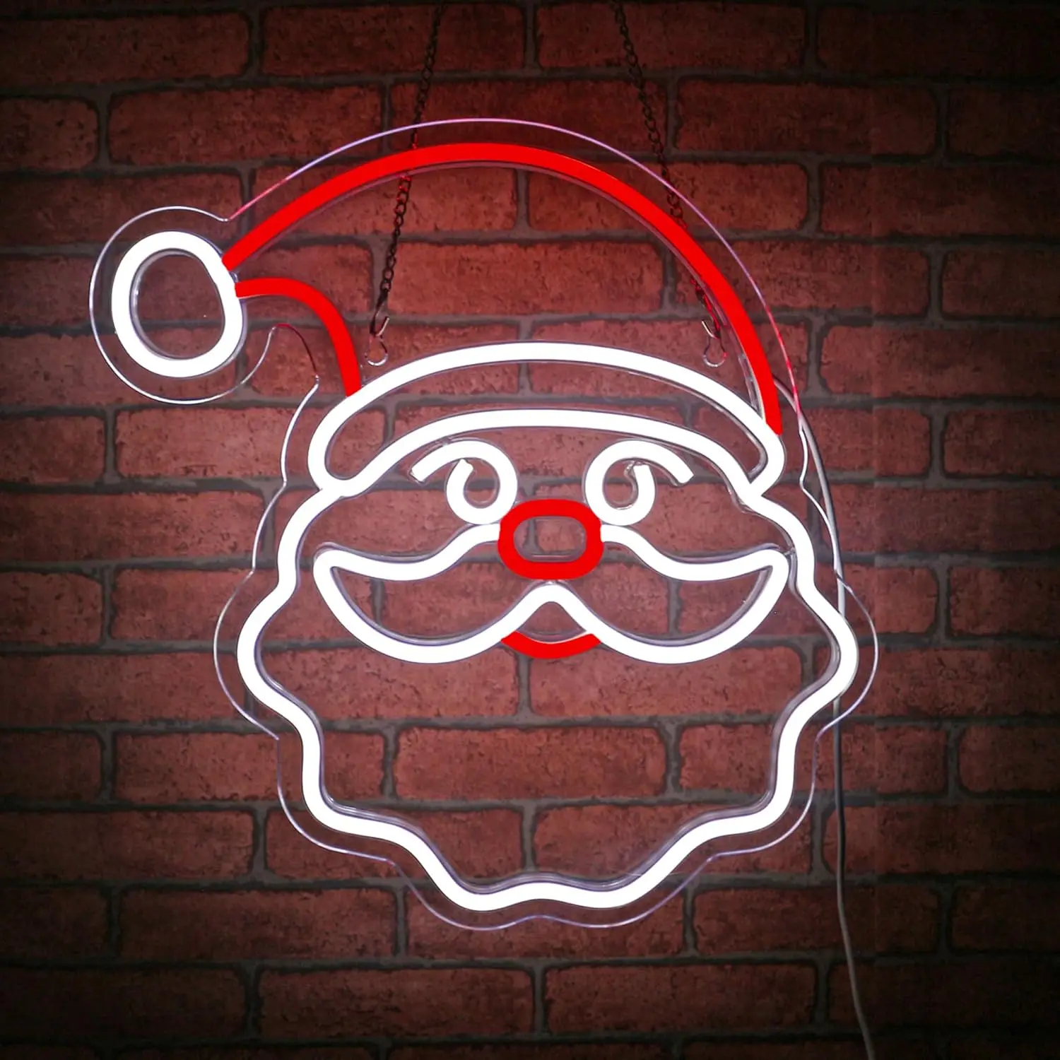 Christmas Santa Claus Neon Sign USB Dimmable LED Neon Lgiht for Party Bar Office Room Window Home Decoration Gift Xmas Lgiht