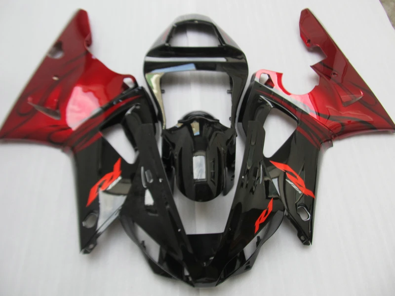 Injection bodywork fairing kit for YAMAHA YZFR1 2000 2001 wine red black fairings set YZF R1 00 01 SZ16