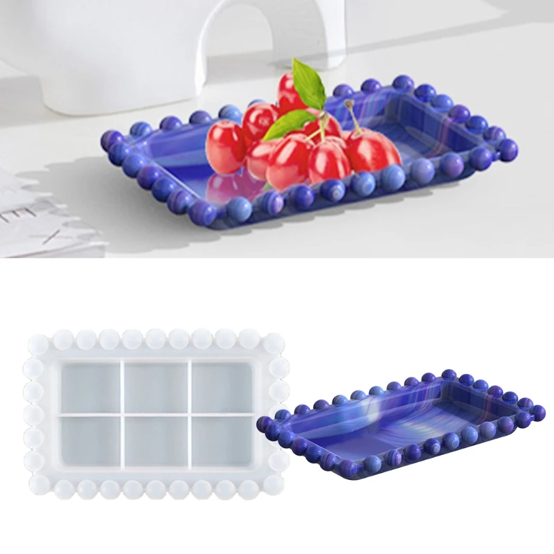 Tray DIY Mold Nut Snacks Tray Box Dish Silicone Mold Tray Resin Mold Serving Board Plate Epoxy Resin Mould