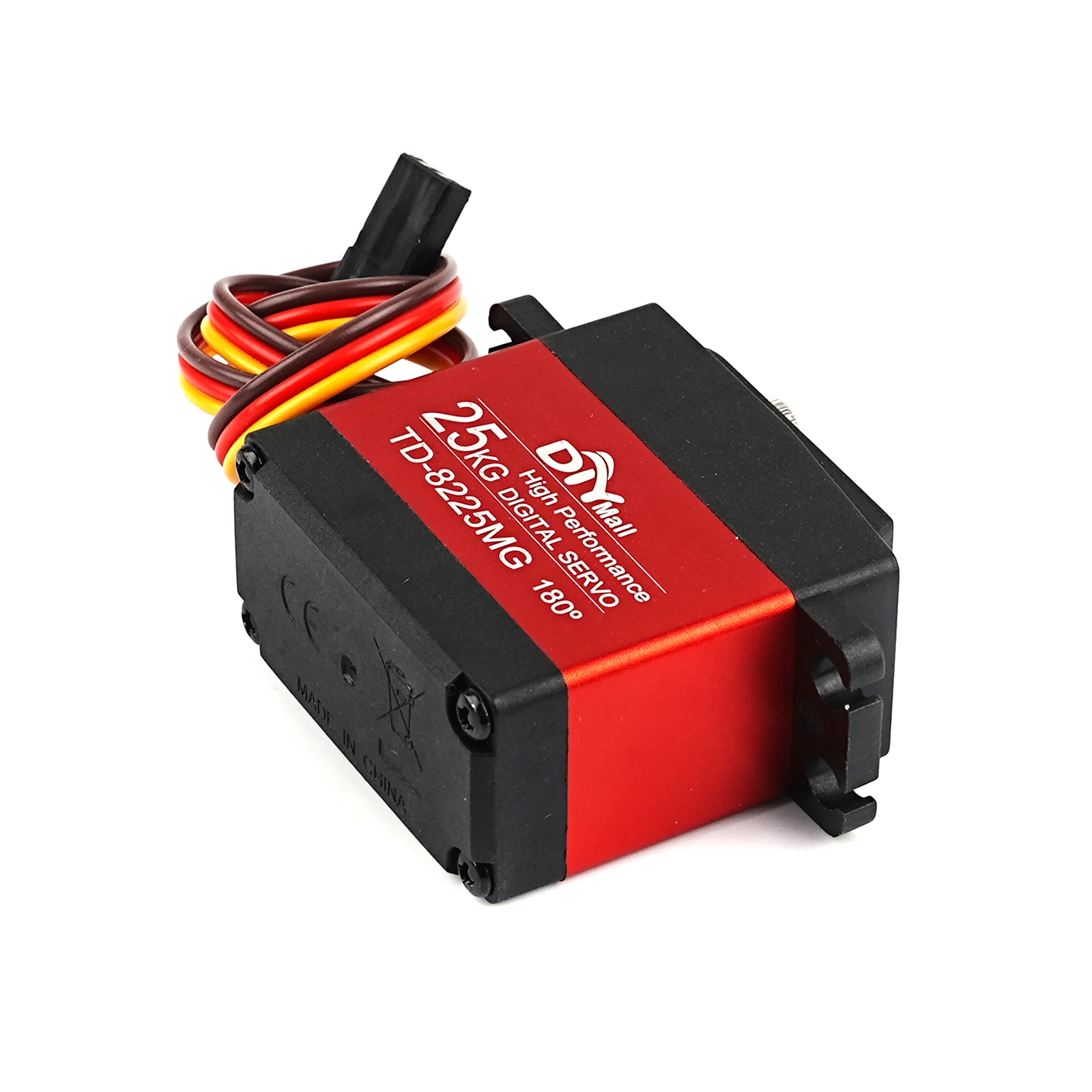 4 pçs de alta velocidade de eixo único TD-8225MG 25kg 180 270 360 ângulo metal engrenagem servo digital para 1/8 1/10 1/12 rc carros baja barco robô