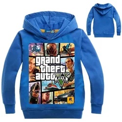 Grand Theft Auto Game GTA 5 Hoodies Kids Casual Hooded Coats Baby Boys Clothes Girls Hoodies and Sweatshirts Children Outerwear