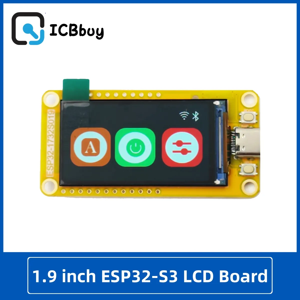 ESP32-S3 HMI 8M PSRAM 16M Flash Arduino LVGL WIFI e Bluetooth 1.9 \