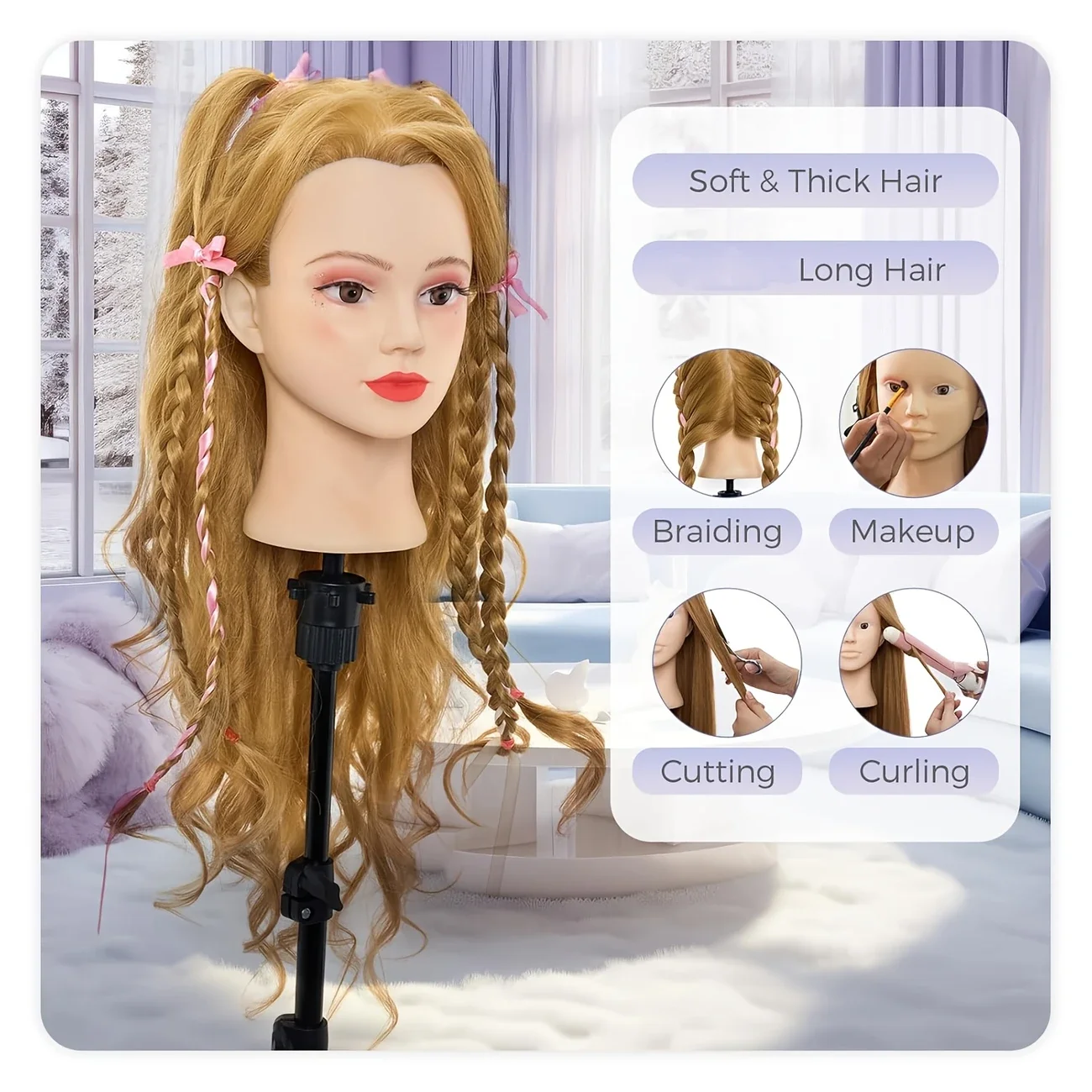 Thumbnail 3 - #30 Best Mannequin Hair Styling Heads to Buy In 2026