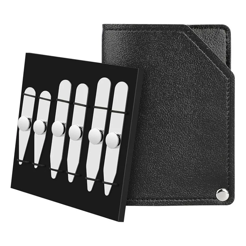 [3 paia] Rinforzi per collare in acciaio inossidabile con 6 magneti, collare magnetico Rinforzi per collare di camicia in metallo per uomo