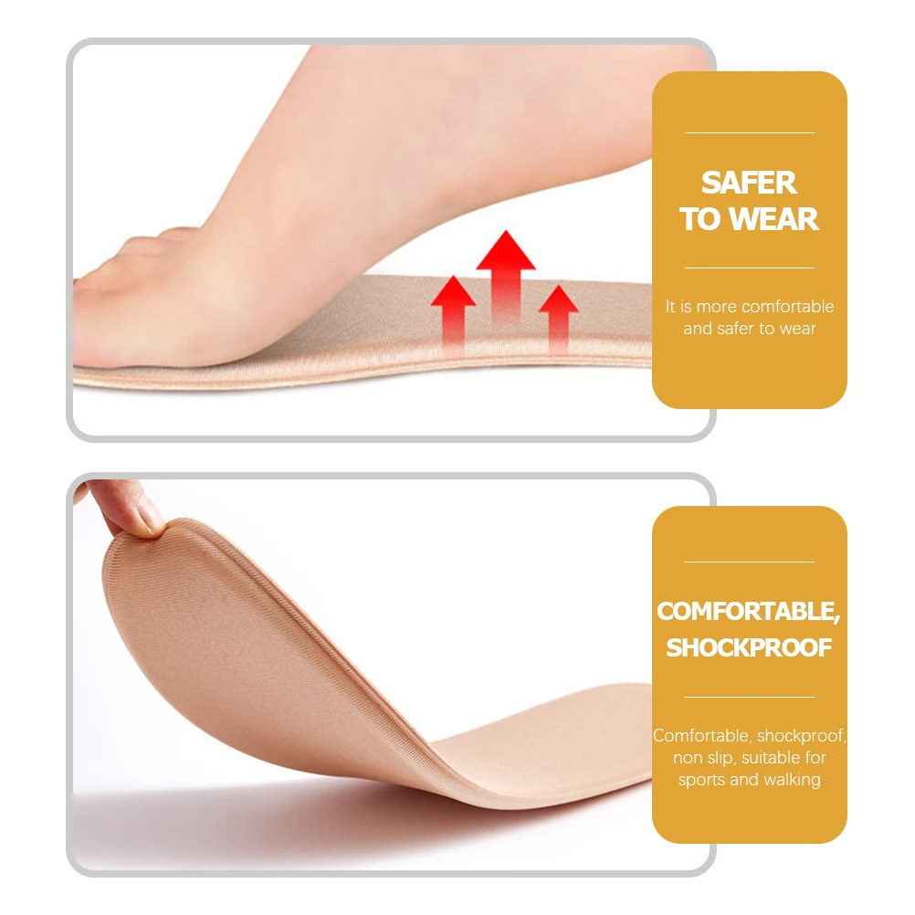 

1 Pair Breathable Anti-Odor Insoles Shock Absorption Sweat-Absorbing Non-Slip Replaceable Foot Pads Multi-Function Sports Shoe