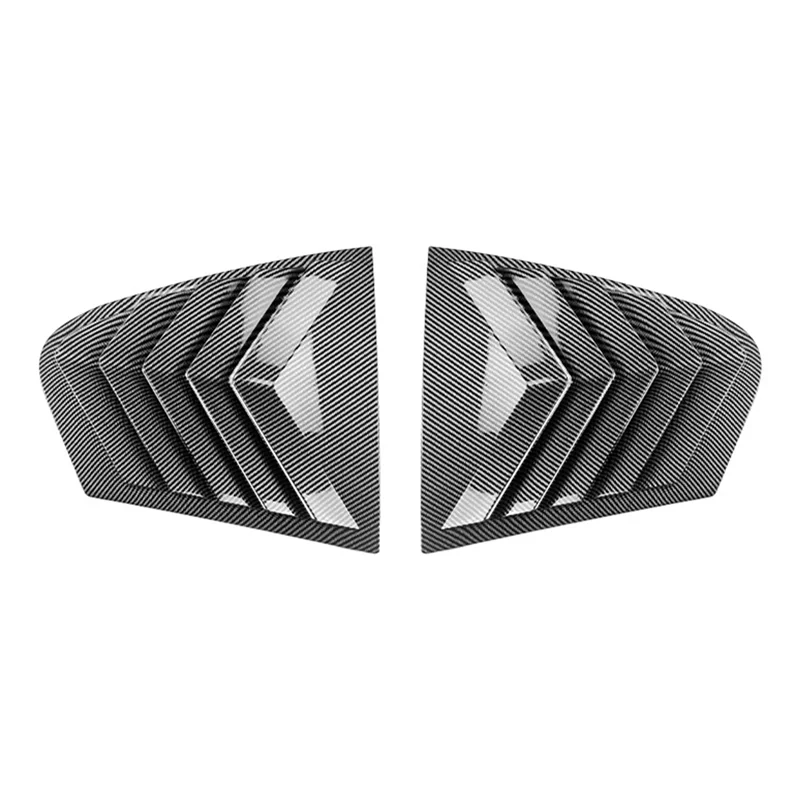 

Car Rear Triangular Window Louvers Shutters Blinds Cover Trim For BMW 5 Seires G30 2018-2023 Carbon Fiber-A61E