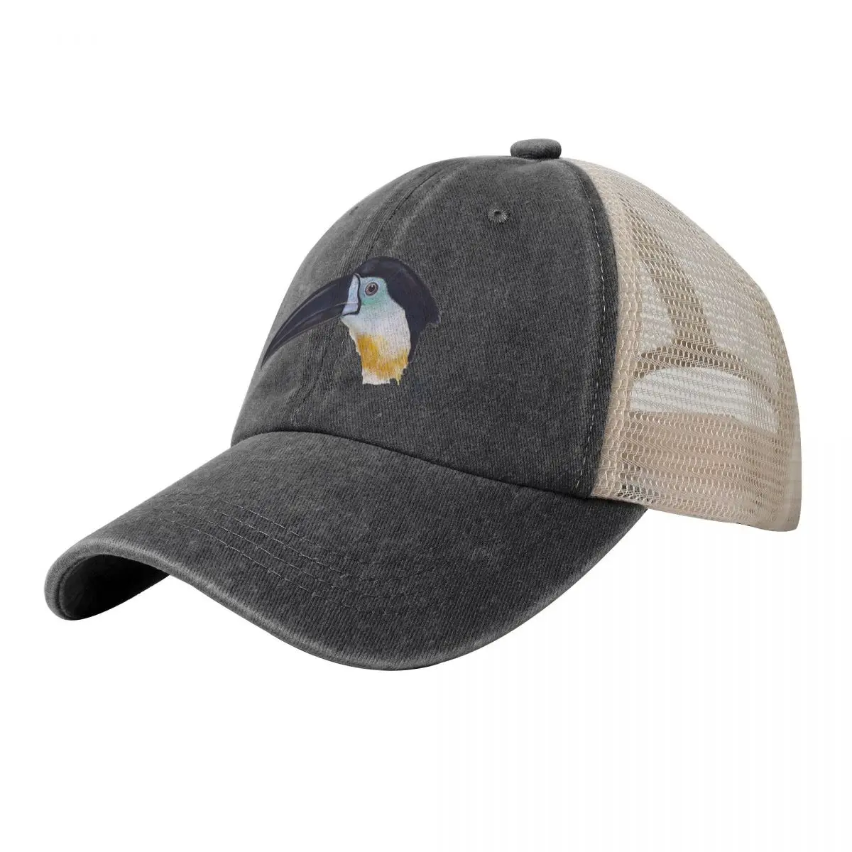 

Toucan Cowboy Mesh Baseball Cap birthday Custom Cap Trucker Hat Wild Ball Hat Men Women's