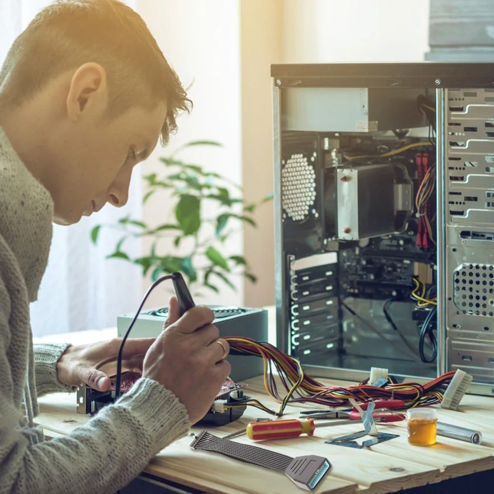 Cable adaptador de placa base USB3.0 hembra a USB3.0 macho, adaptador de extensión de placa base de 15cm, convertidor de Cable de cabecera para ordenador