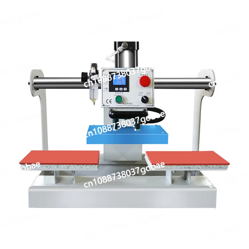 

15X15cm Pneumatic Double Station Small Heat Transfer Machine Clothing Heat Transfer Press Press Press Marking Machine
