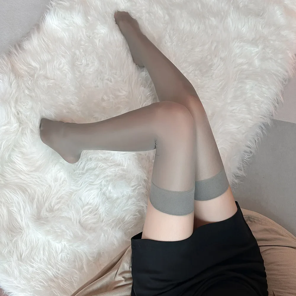 Тонкие нейлоновые длинные носки, прозрачные чулки до бедра в японском стиле, женские гольфы в стиле Лолиты для девочек