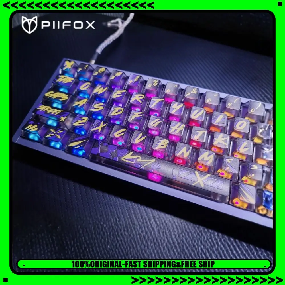 

PIIFOX DEFENDER68 Черная черепаховая версия 8K RT0.001 Магнитный переключатель Игровая клавиатура Hi-Fi Звуковая прокладка Горячая замена ПК из алюминиевого сплава