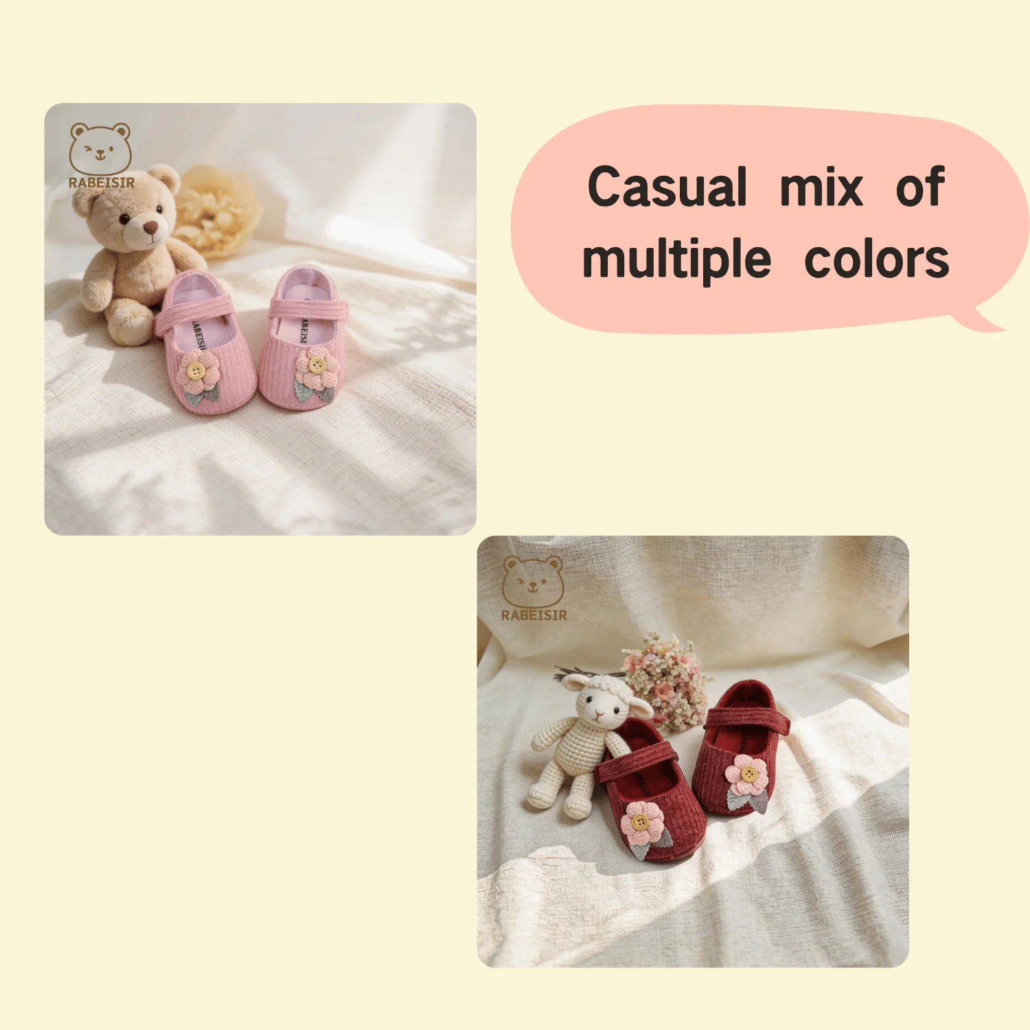 Baby-Stufen-Schuhe für Babys, erstes Paar Kleinkind-Schuhe, Babyschuhe, atmungsaktiv, rutschfest, modische Mädchen-Schuhe im Prinzessinnen-Stil – Detail 4