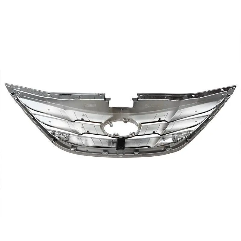 For Hyundai Sonata Sedan 2011 2012 2013 Front Grille Chrome Cover Molding Trim -