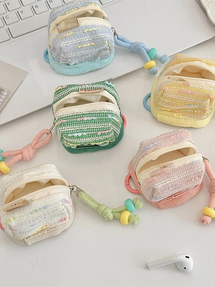 Bluetooth Earphone Storage Bag Wireless Earphone Protection Bag Cute and Portable Phone Cable Storage Bag Fabric Zero Money Bag
