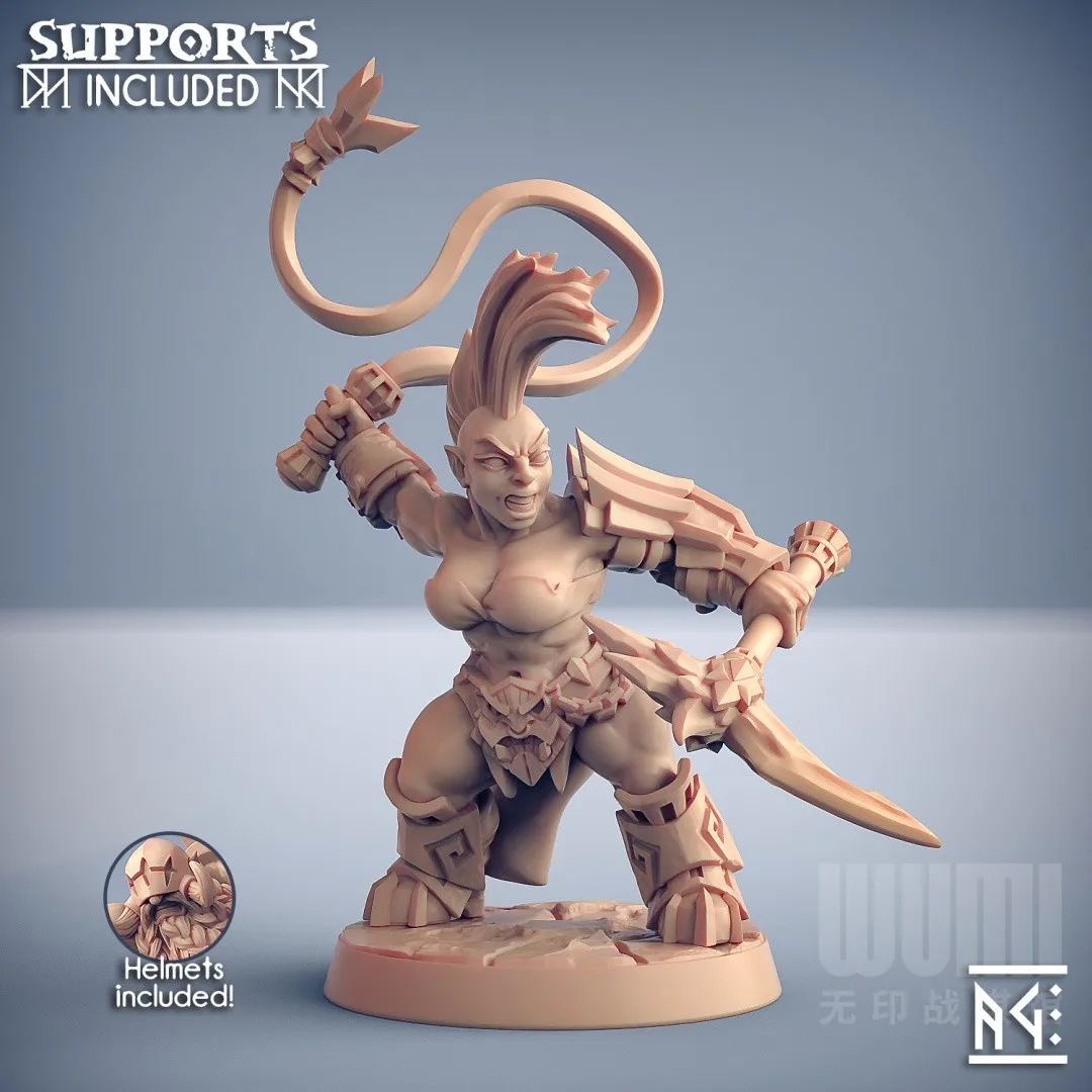 Modelli microscopici di stampa 3D strize Dark Flame Dwarf 】 Berserker Forging Master Enforcer Pieces modello di gioco da tavolo