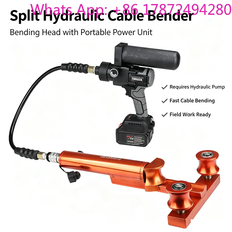 Split-type hydraulic cable bending machine for 500mm² CCD cables