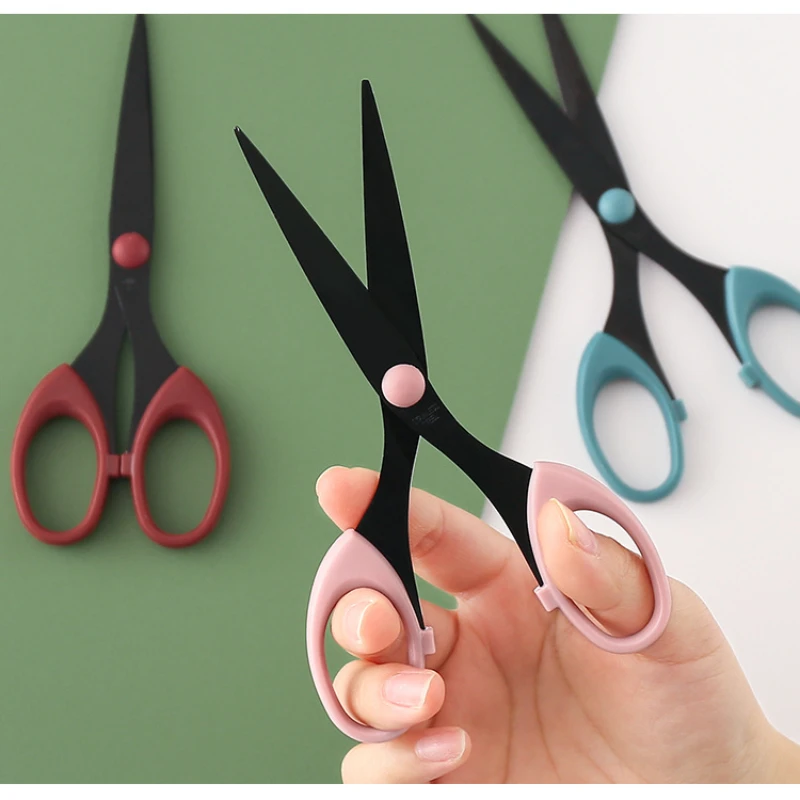 Morandi Color Scissor Blade Safe Design Cutter for Fine Art Diary Album Craft Stationery Office School Supplies