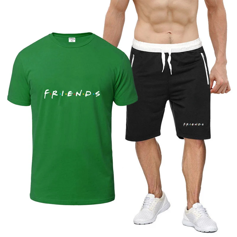 

Friends Tv Show Logo Print 2026 Men's Best Seller Creative Graphic Summer Eye-catching T-shirt Beach Short Pants Suits