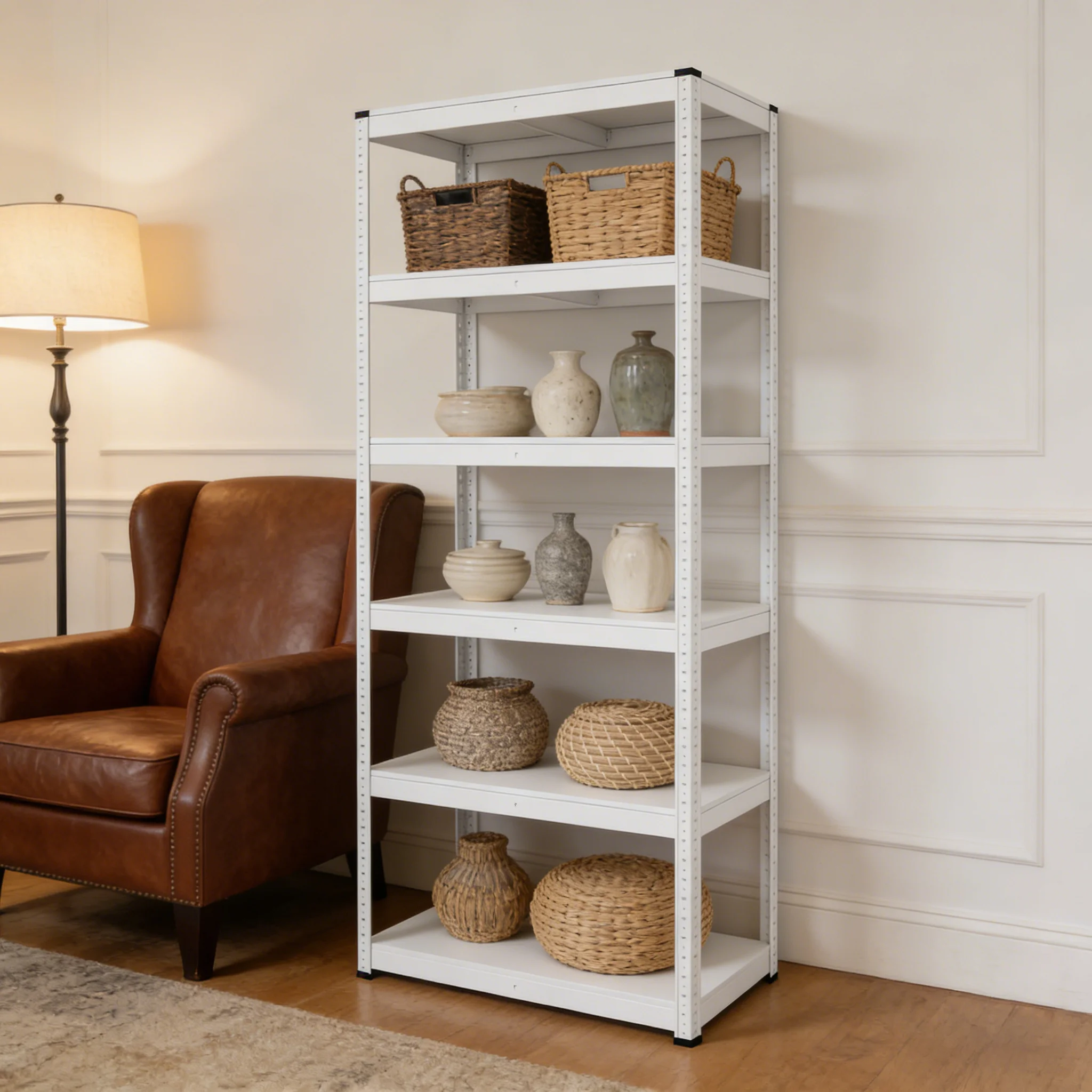 Heavy Duty 5-Layer Metal Shelf 60*40*172cm Galvanized Rust Resistant | Modular Storage Rack With Tool-Free Assembly